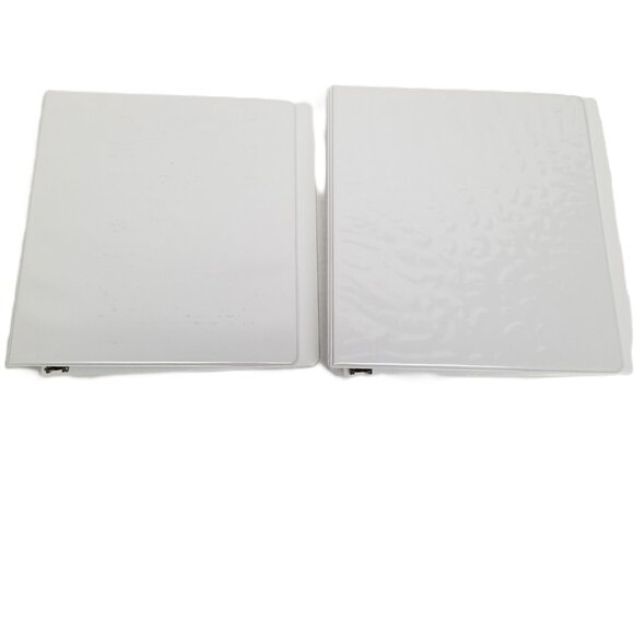 3 Ring View Binders Set of 2 White 1 Inch Office School Organization - Picture 1 of 4
